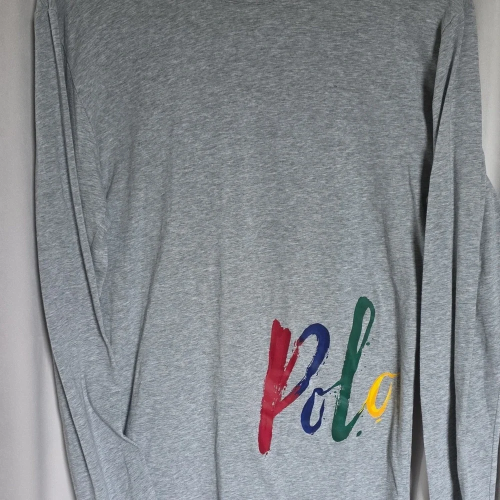 Polo Ralph Lauren Men's Gray Long Sleeve Crew Neck T-Shirt Size S